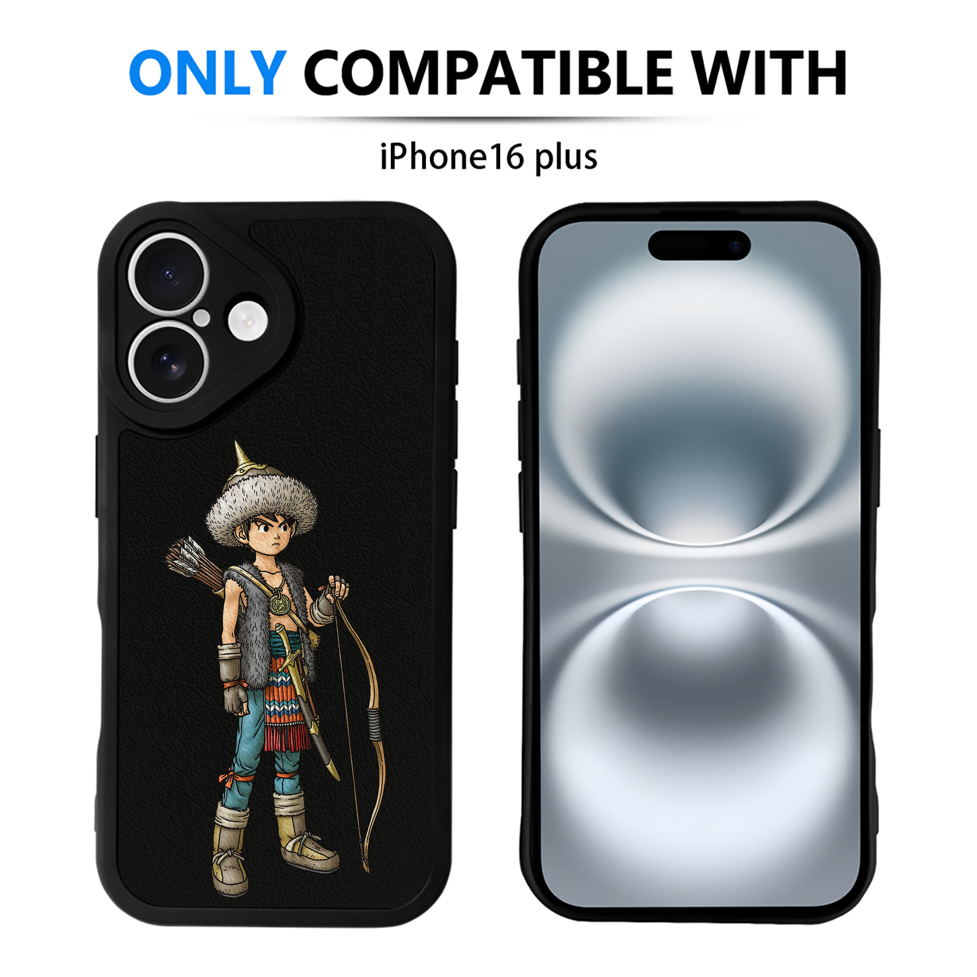 （画像用） ドラゴンクエスト Doragon Kuesuto Dragon Quest 【iPhone 16シリーズ対応】シリコンスマホケース（レザー調） 材質：シリコン